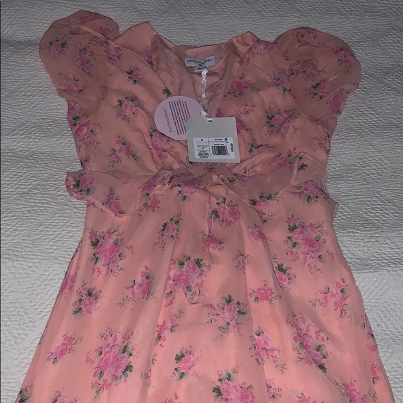 LOVE SHACK FANCY Target pink midi floral dress NWT - Picture 10 of 10